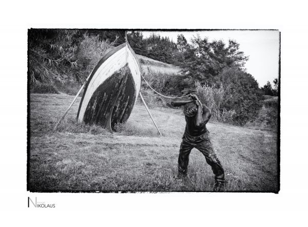 Skulptur im Kunstpark Quarelli, Roccaverano, Italien